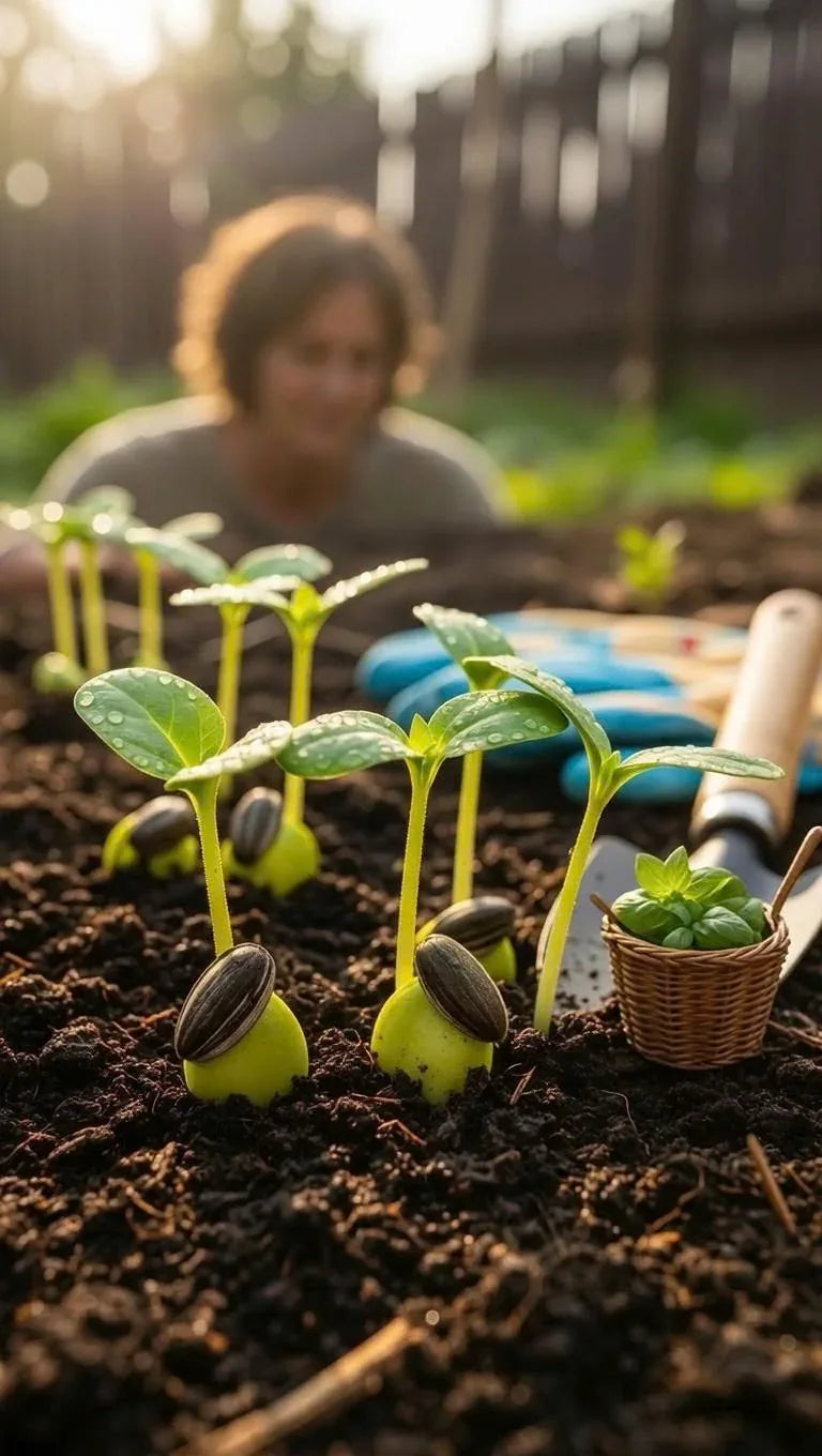 Healthy young seedlings starting in coco coir